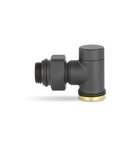 Узел нижнего подключения одинарный VIEIR, 1/2"х3/4"EK НР, угловой, черный