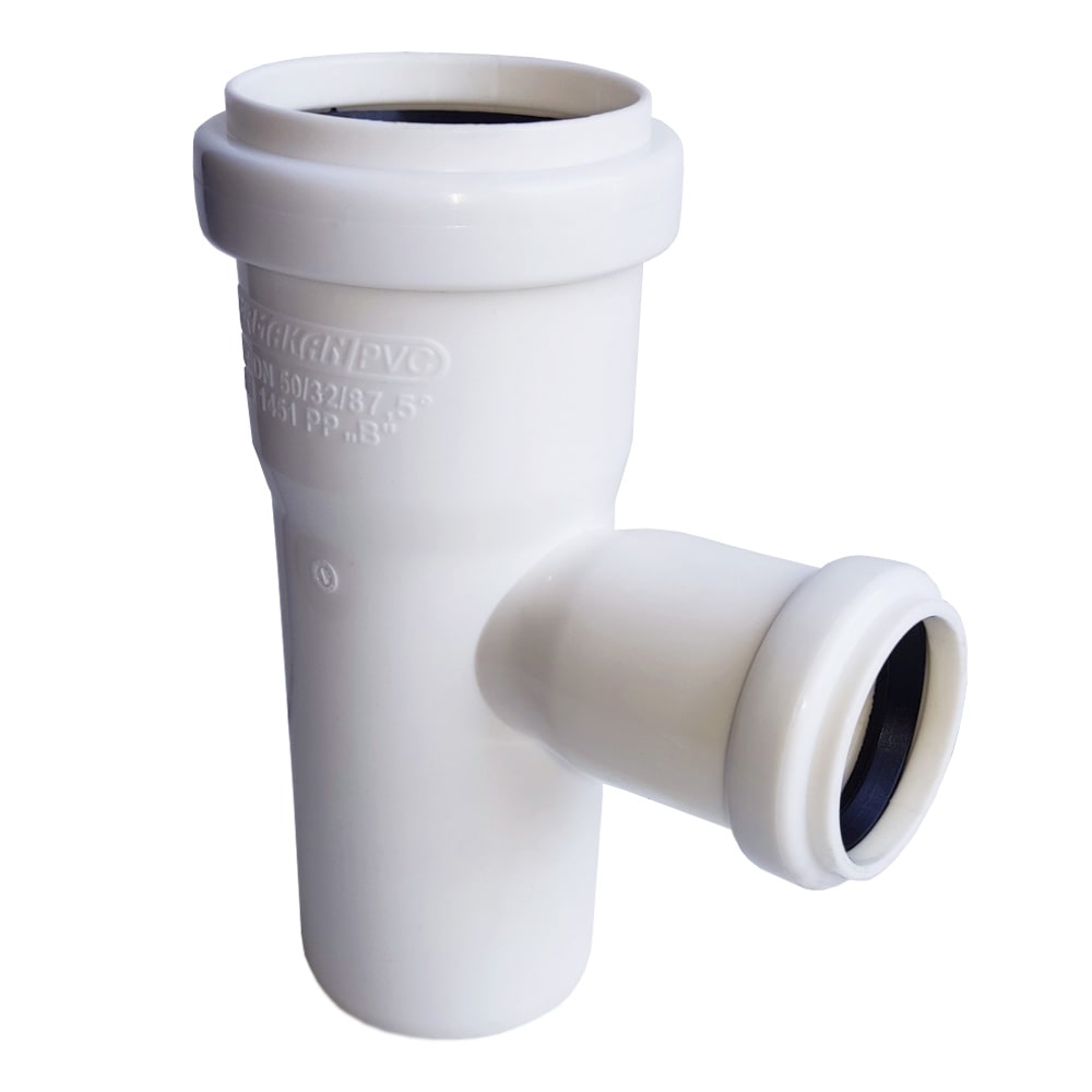 Тройник для внутренней канализации Armakan 50 х 32 мм 90° (Польша) белый фото1