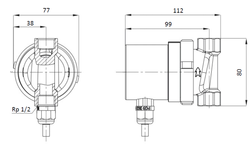 Рециркуляционный насос для ГВС Shinhoo INSTANT 15-1.5 II BL Арт. 71311001 фото2