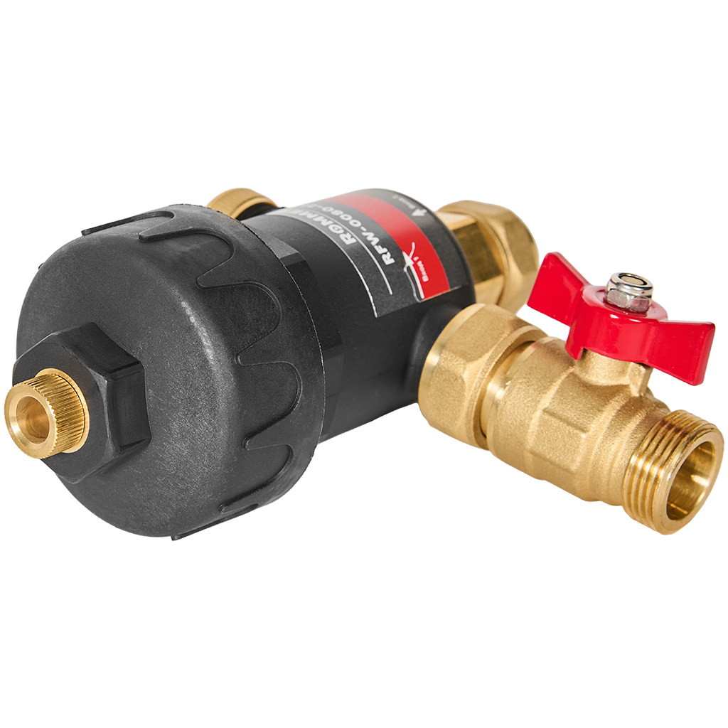 Магнитный сепаратор шлама ROMMER RFW-0080-256620 для настенных котлов НР 3/4 x НГ 3/4 корпус- композит фото3