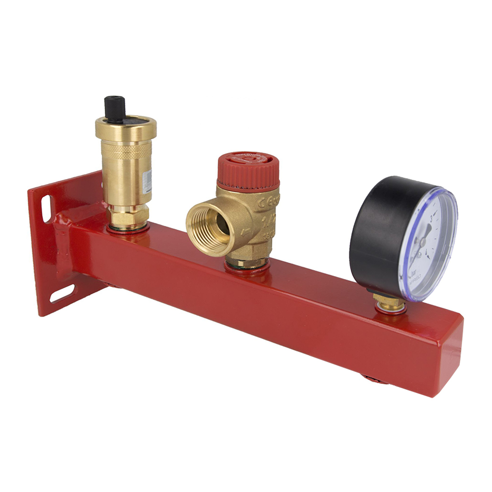 Группа безопасности котла BSS , с предохранительным клапаном MS 3 бар, с подключением расширительного бака Afriso арт. 90 610 00 фото1