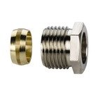 Обжим на трубку 15 мм х 1/2" никелированный Huch EnTEC арт. HE10352