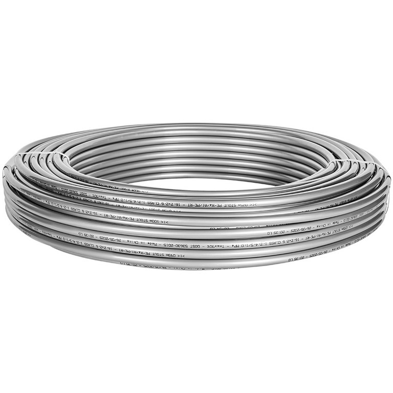 Труба из сшитого полиэтилена стабильная STOUT 16,2х2,6 (бухта 100 метров) PE-Xa/Al/PE-RT, серая, SPS-0002-001626 фото1