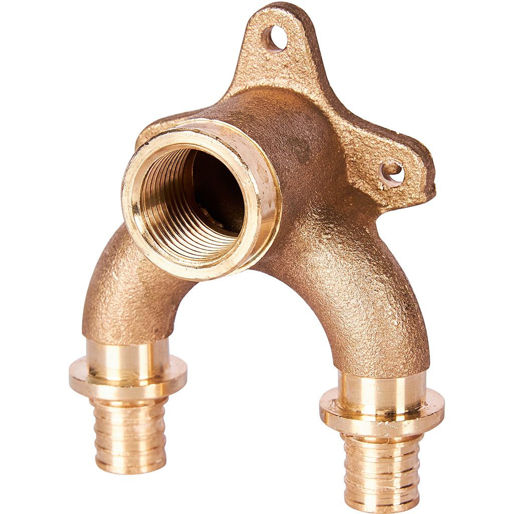 Проточный настенный угольник бронзовый STOUT 16x1/2" для труб из сшитого полиэтилена (SFA-0040-001612) (водоразетка) фото1