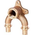 Проточный настенный угольник бронзовый STOUT 16x1/2" для труб из сшитого полиэтилена (SFA-0040-001612) (водоразетка)