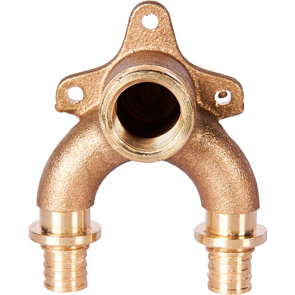 Проточный настенный угольник бронзовый STOUT 16x1/2" для труб из сшитого полиэтилена (SFA-0040-001612) (водоразетка) фото2