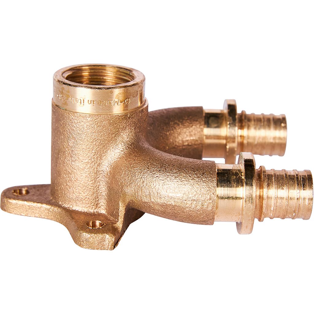 Проточный настенный угольник бронзовый STOUT 16x1/2" для труб из сшитого полиэтилена (SFA-0040-001612) (водоразетка) фото5