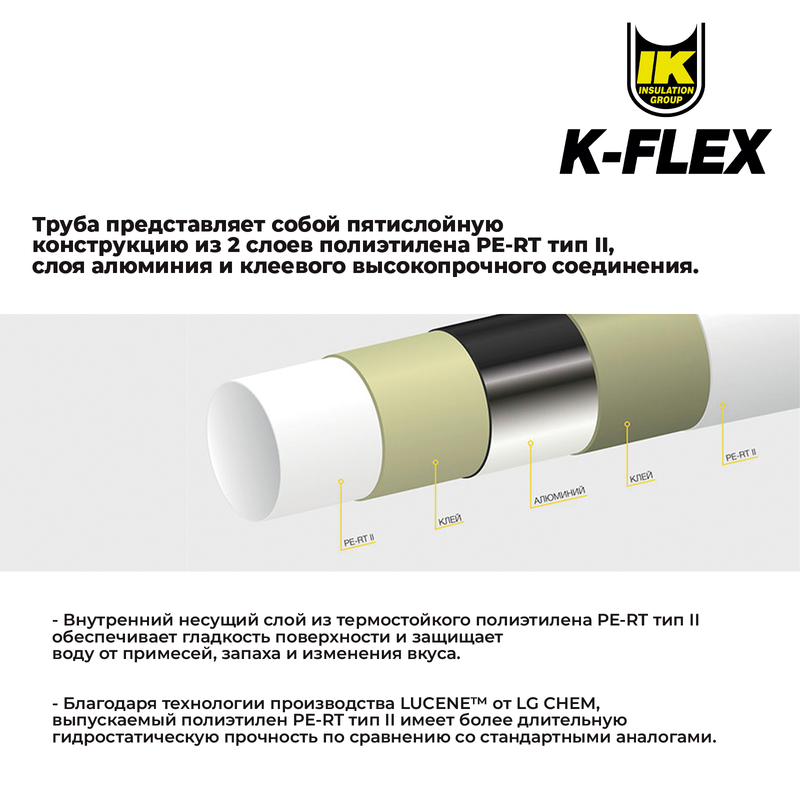 Труба металлопластиковая K-FLEX SOLID PE-RT II/Al/PE-RT II 16х2,0-200 в коробке (R02016PERT200C) фото2