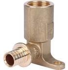 Угольник настенный с креплением STOUT 16x1/2" для труб из сшитого полиэтилена аксиальный длинным нарезным патрубком, SFA-0032-001612