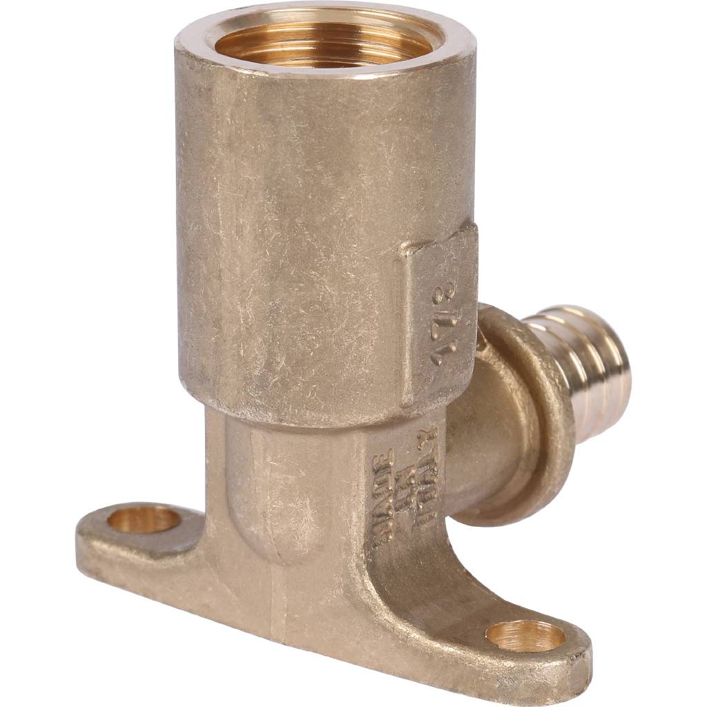 Угольник настенный с креплением STOUT 16x1/2" для труб из сшитого полиэтилена аксиальный длинным нарезным патрубком, SFA-0032-001612 фото5