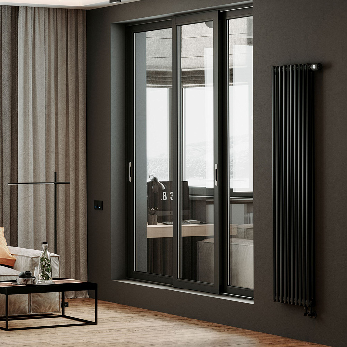 Дизайн-радиатор Royal Thermo Insignia VC2180 - 6 секц. RAL9005m (черный) фото5