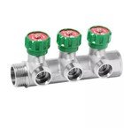 Коллектор латунный с регулирующими вентилями Vieir 1″x3/4″ VR440-3