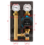 Насосная группа с трехходовым смесительным клапаном 1" TECline Kvs 6,3 без насоса арт.T3X