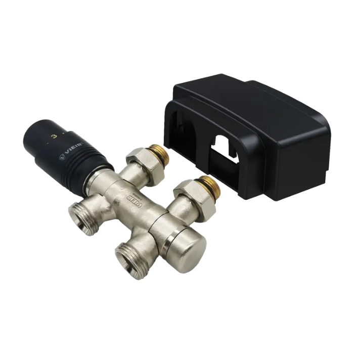 Универсальный комплект для нижнего подключения, черный G1/2" VIEIR VR345-C фото1