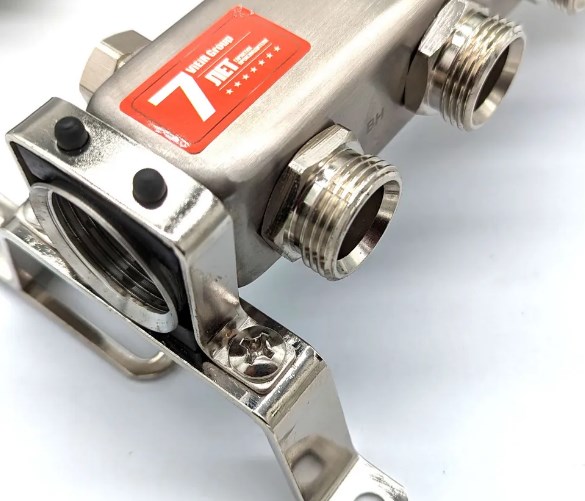 Коллектор из нержавеющей стали без расходомеров VIEIR 1"x3/4" VR115A-04 (4 выхода) фото4