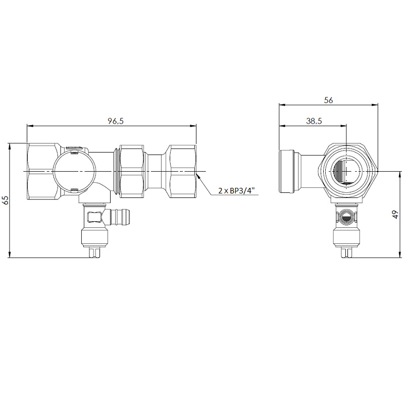 Клапан для подключения расширительного бака AFRISO ASK 3/4 арт. 77924 фото3