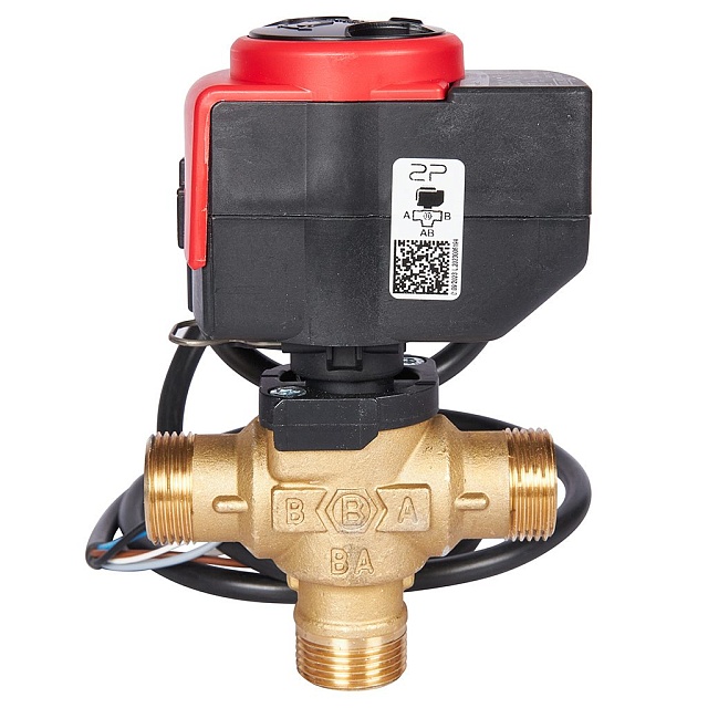 Трехходовой зональный клапан, сервопривод 230V STOUT с кабелем 1 метр, НР 3/4, SVM-0170-300020 фото1