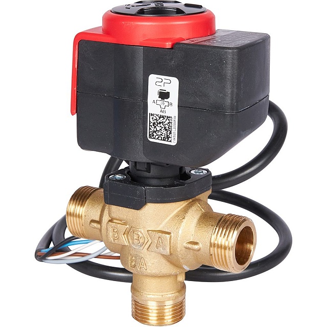 Трехходовой зональный клапан, сервопривод 230V STOUT с кабелем 1 метр, НР 3/4, SVM-0170-300020 фото2