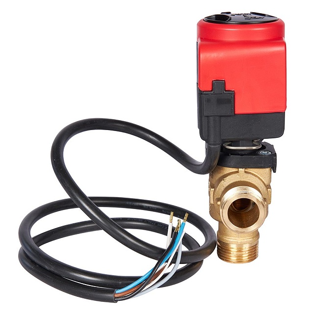 Трехходовой зональный клапан, сервопривод 230V STOUT с кабелем 1 метр, НР 3/4, SVM-0170-300020 фото3