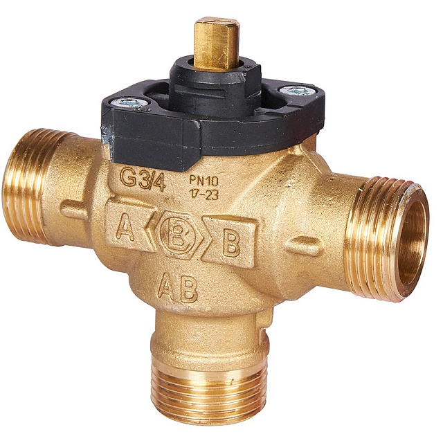 Трехходовой зональный клапан, сервопривод 230V STOUT с кабелем 1 метр, НР 3/4, SVM-0170-300020 фото5