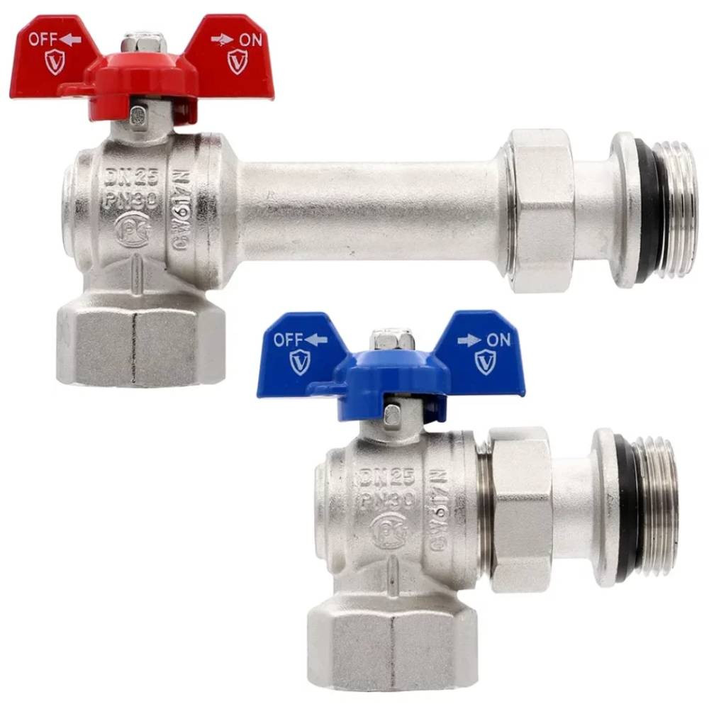 Комплект кранов с разъемным соединением для коллекторной группы 1″ Vieir (VER63) фото1