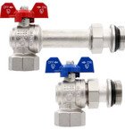 Комплект кранов с разъемным соединением для коллекторной группы 1″ Vieir (VER63)