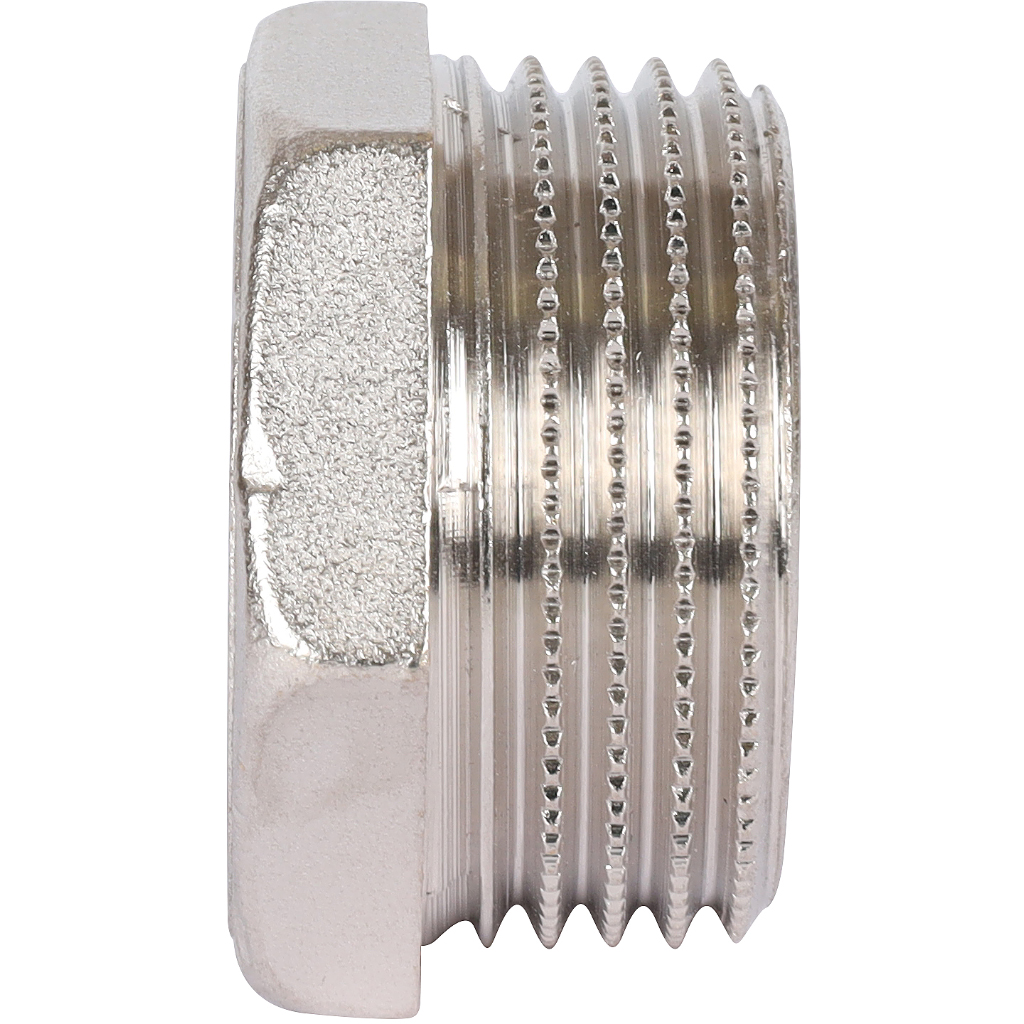 Заглушка латунная НР 1" General Fittings никелированная фото1