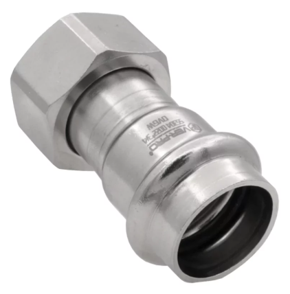 Соединитель с накидной гайкой из нержавеющей стали 22x1/2" VER-PRO VIEIR VPSC223 фото1