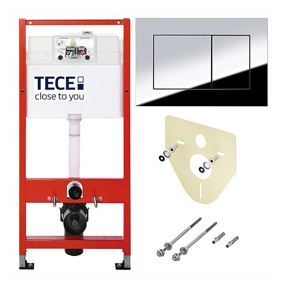 Изображение Инсталляция для унитаза TECE Base kit с кнопкой (хром-глянец) арт. 9.400.412 Инсталляция для унитаза TECE Base kit с кнопкой (хром-глянец) арт. 9.400.412 фото1