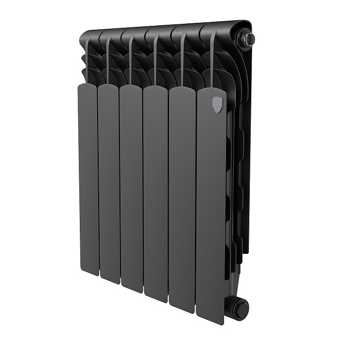 Биметаллический радиатор Royal Thermo Revolution Bimetall 500 2.0/Noir Sable, 4 секции фото1