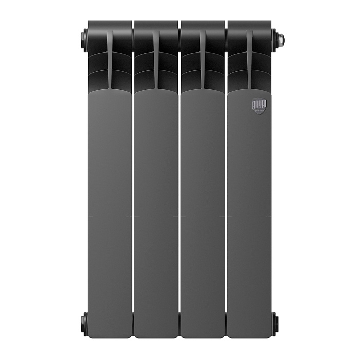 Биметаллический радиатор Royal Thermo Revolution Bimetall 500 2.0/Noir Sable, 4 секции фото2