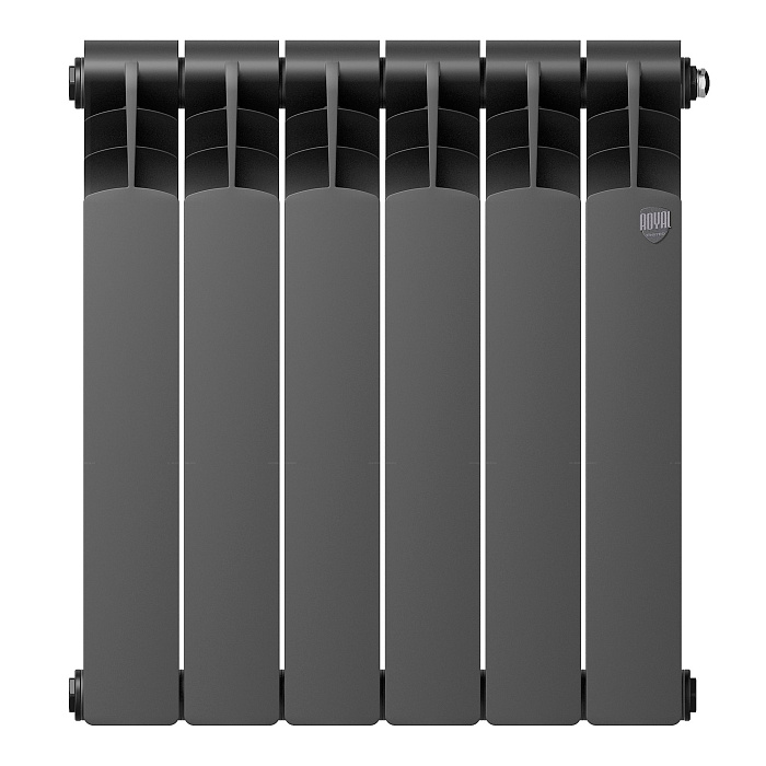 Биметаллический радиатор Royal Thermo Revolution Bimetall 500 2.0/Noir Sable, 6 секций фото2