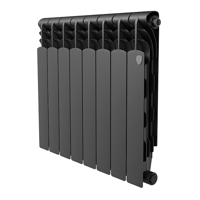 Биметаллический радиатор Royal Thermo Revolution Bimetall 500 2.0/Noir Sable, 8 секций фото1