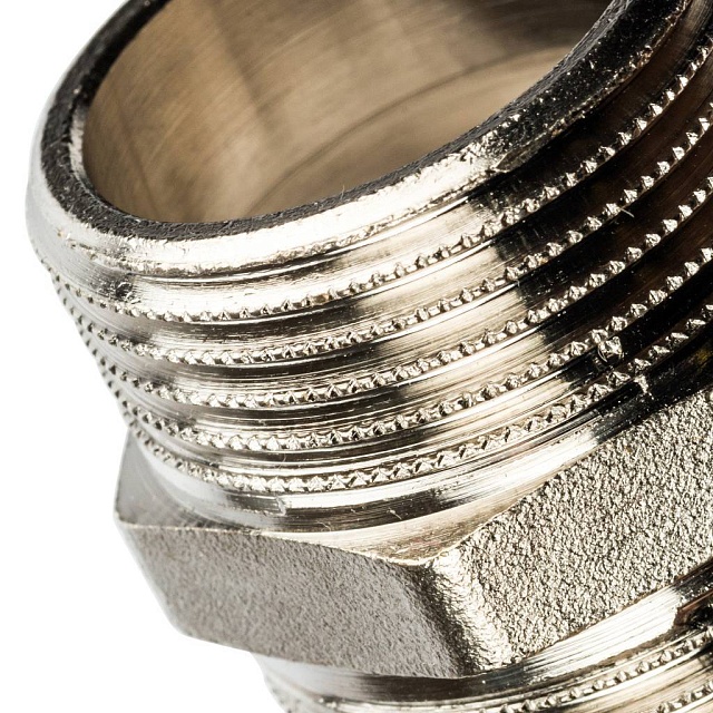 Ниппель 1" латунный никелированный General Fittings арт. 260000N101000H фото2