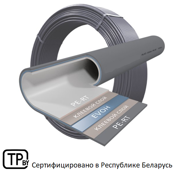 Труба для теплого пола из полиэтилена Pipex PE-RT/EVOH 16х2.0, пятислойная, 600 метров фото2