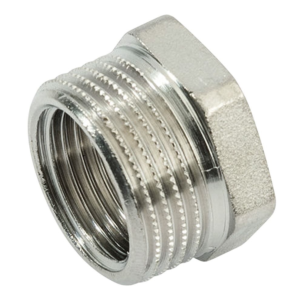 Футорка НР 1" х 1/2" ВР латунная никелированная General Fitings арт. 260044N100400H фото1