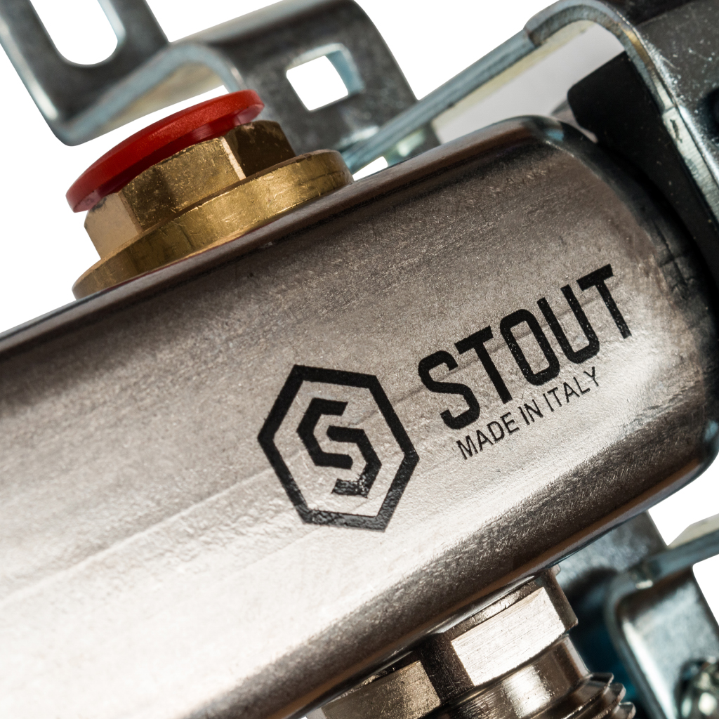 Коллектор из нержавеющей стали без расходомеров STOUT 4 выхода (SMS 0922 000004) фото4