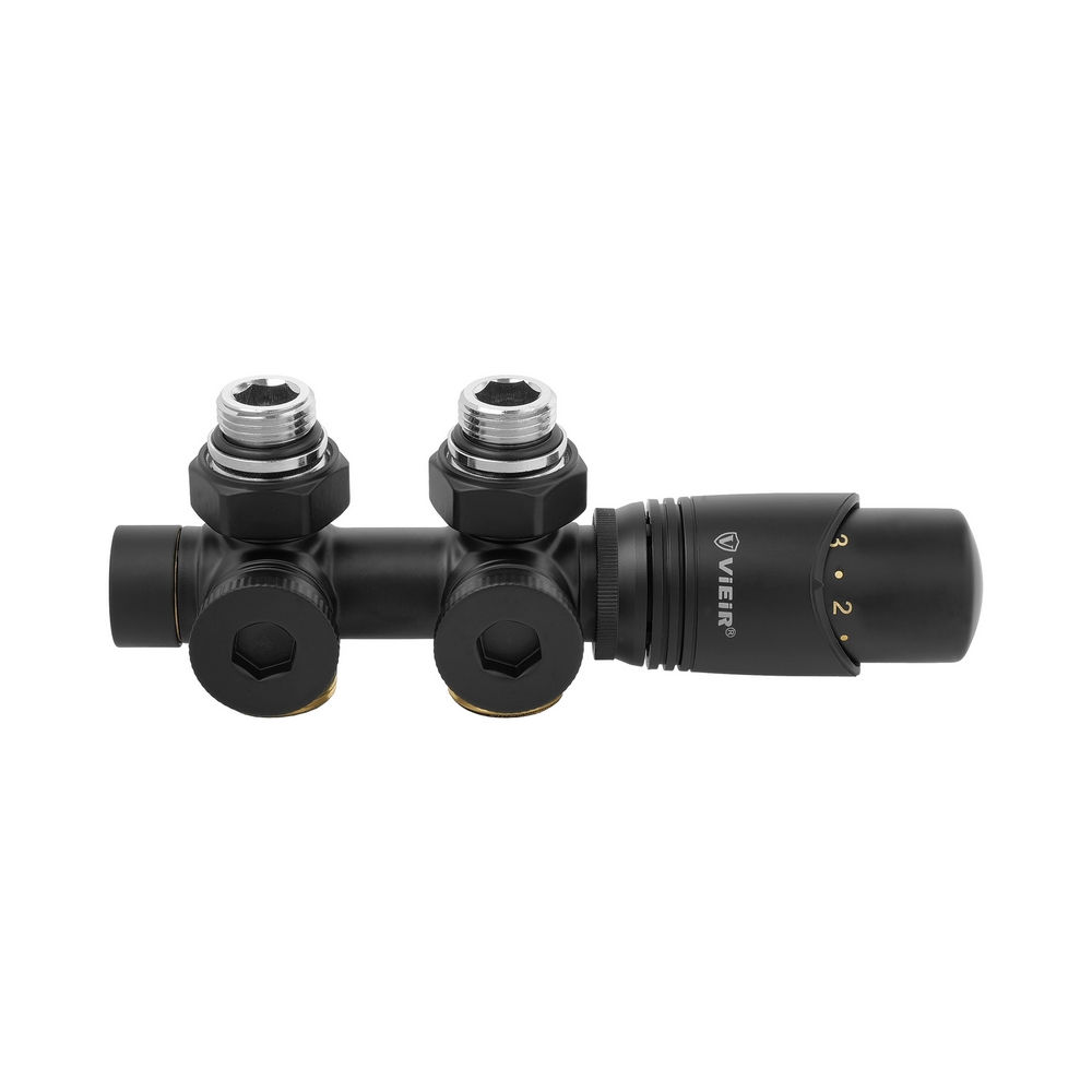 Универсальный комплект для нижнего подключения, черный G1/2" VIEIR VR353-2C бинокль фото2