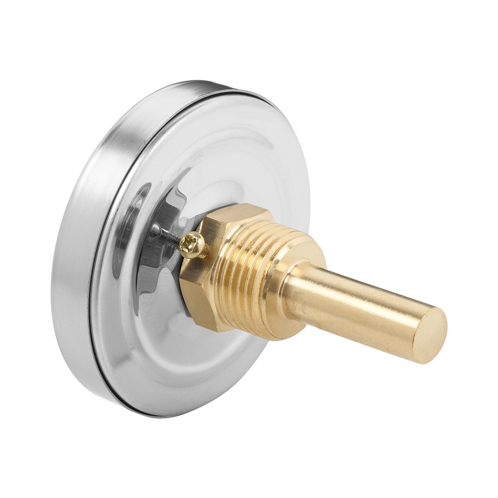 Термометр биметаллический d 63мм, с погружной гильзой 1/2″ / 0-120℃ VIEIR (YL18) фото2