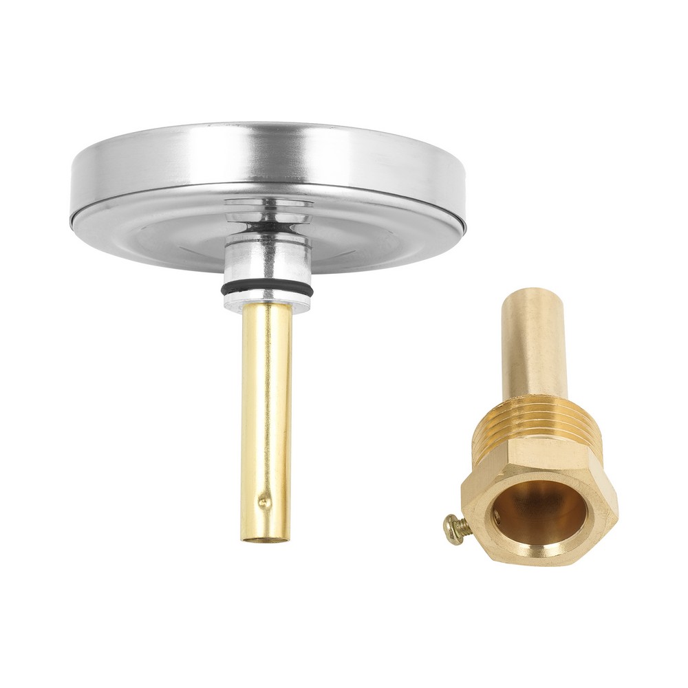 Термометр биметаллический d 63мм, с погружной гильзой 1/2″ / 0-120℃ VIEIR (YL18) фото3