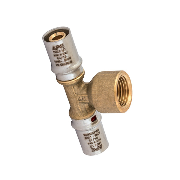 Тройник APE прох..20 (2.0)х1/2вн.х20 (2.0) пресс фото1