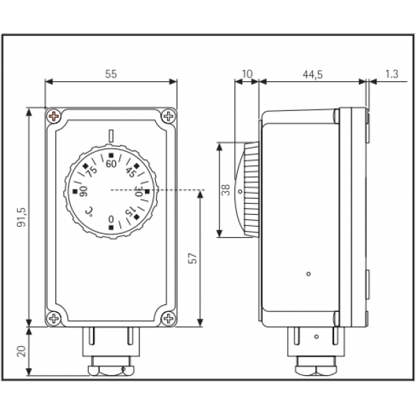  Термостат механический с выносной гильзой Afriso TC2 6742100 фото2